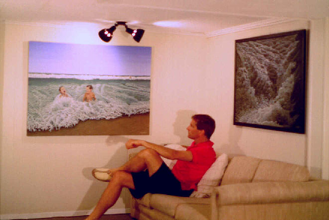  With 2 paintings, 1994 photo in NY